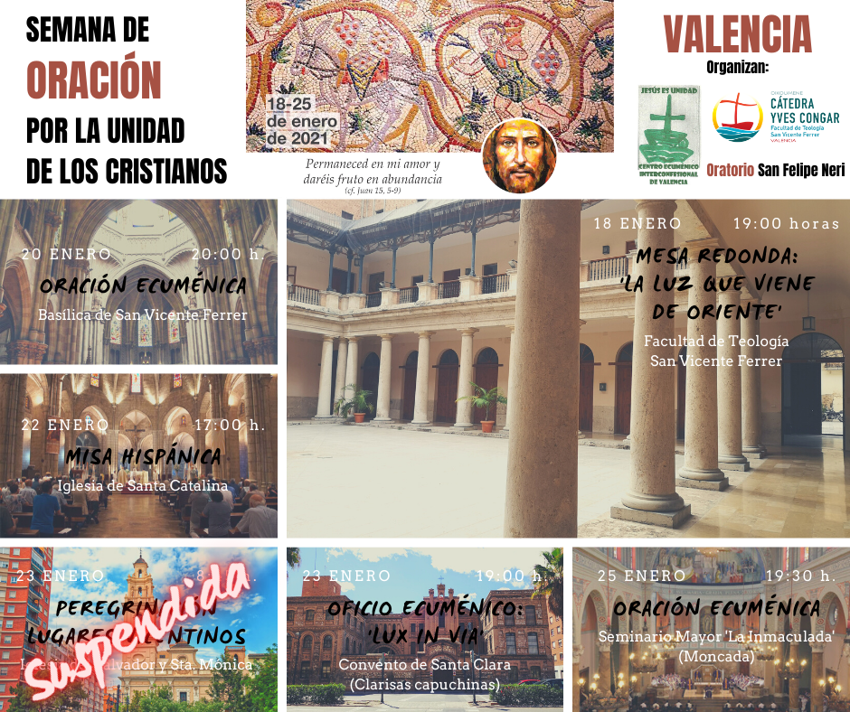 Actos de la ‘Semana de Oración por la Unidad de los Cristianos’. Del 18 al 25 de enero