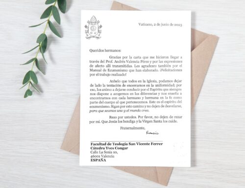 Papa Francisco: «Les agradezco el Manual de Ecumenismo que han elaborado»