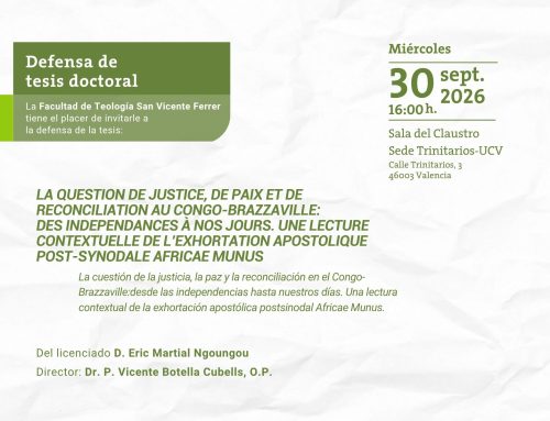 Defensa de tesis doctoral: «La question de justice, de paix et de reconciliation au Congo-Brazzaville»